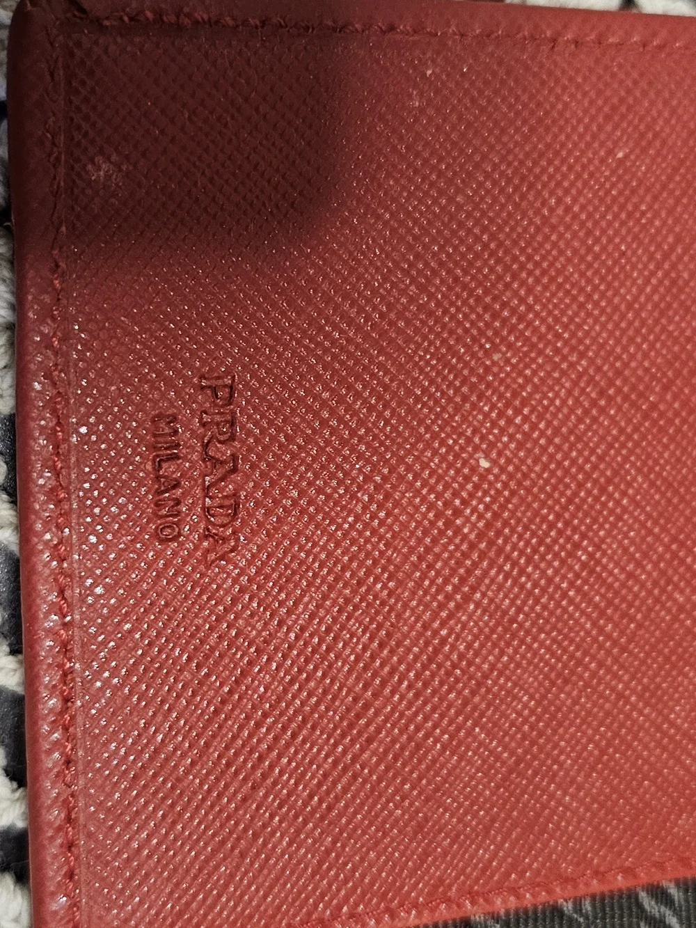Prada Red Leather Wallet